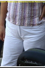 Pervert takes pics of a mature cameltoe